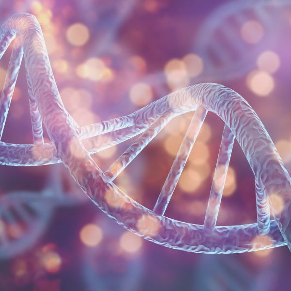 Close-up illustration of a DNA double helix strand, highlighting the foundation of biological treatments, with a blurred background featuring additional DNA strands and soft glowing lights. Close up illustration of a DNA double helix strand, highlighting the foundation of biological treatments, with a blurred background featuring additional DNA strands and soft glowing lights